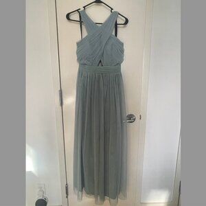 ASOS Little Mistress Gown Sage Green Prom Bridesmaid Formal Size Petite US 6